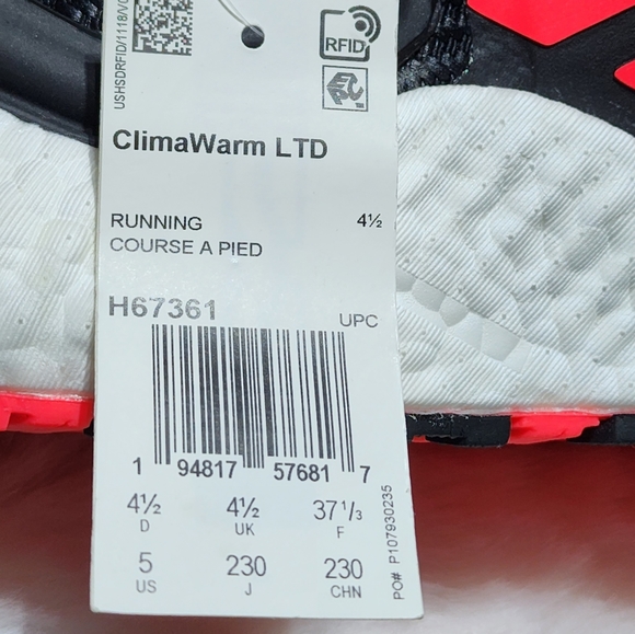 Adidas Boost ClimaWarm LTD Running Shoe Black Pink Unisex - Picture 12 of 12